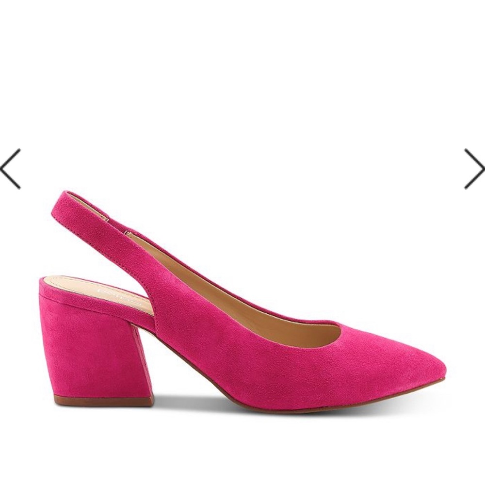 Botkier pink suede block heel sling back sz 7.5  new in box. Comes with dust bag